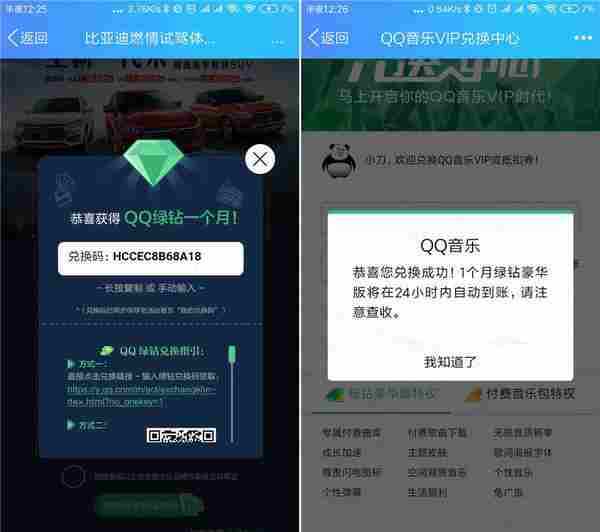 比亚迪接码领1月豪华绿钻