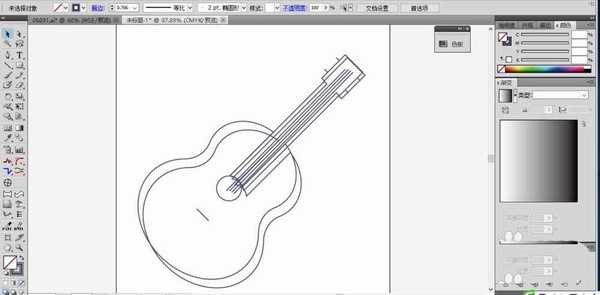 ai怎么绘制吉他素材? ai吉他画法